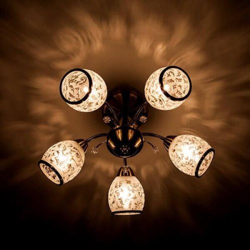 Потолочная люстра Eurosvet 30026/5 античная бронза Потолочная люстра Eurosvet 30026/5 античная бронза