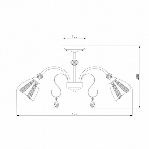 Потолочная люстра Eurosvet Floranse 30155/8 античная бронза Потолочная люстра Eurosvet Floranse 30155/8 античная бронза