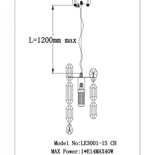 Подвесной светильник Elien LE3001/1S CH