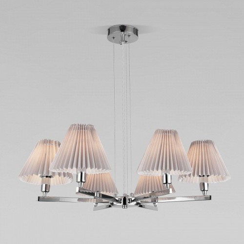 Подвесная люстра Eurosvet Peony 60136/6 хром/серый Подвесная люстра Eurosvet Peony 60136/6 хром/серый