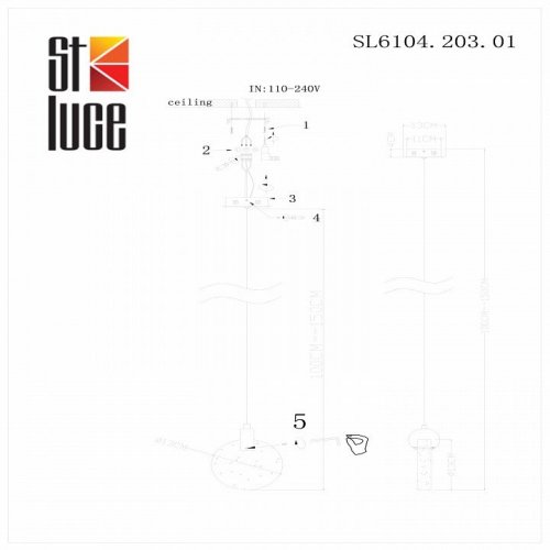 Подвесной светильник ST Luce ST-Luce Montecelio SL6104.203.01