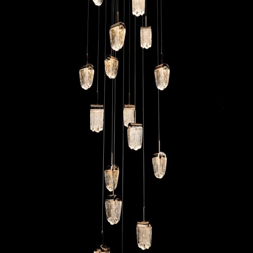 Подвесная люстра Cascade LE7717/10+5+1 Gold