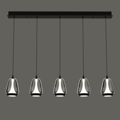 Подвесной светильник DeLight Collection MD24001011 MD24001011-5B black/smoky Подвесной светильник DeLight Collection MD24001011 MD24001011-5B black/smoky