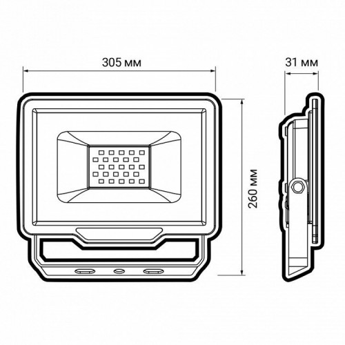 Настенно-потолочный прожектор Jazzway  PFL- C3- 150w  6500K IP65