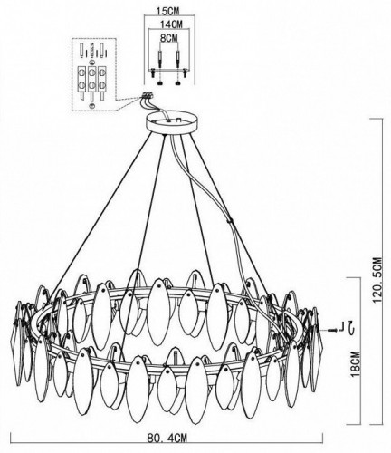 Подвесная люстра ST Luce Ancona SL1227.303.12