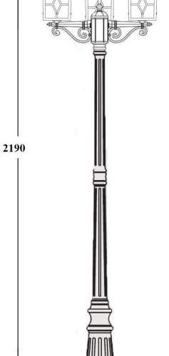 Наземный фонарь Oasis Light TALLIN 1L 64309B Gb