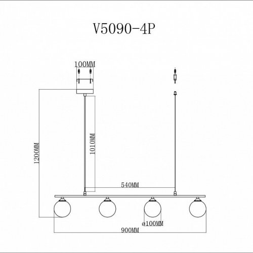 Подвесная люстра Moderli Lingdal V5090-4P
