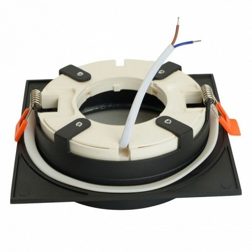 Светильник встраиваемый Feron DL705 потолочный GX70 черный квадрат IP44 51108