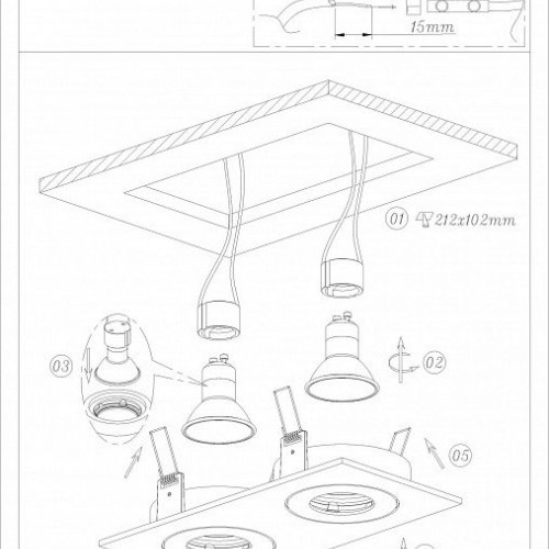 Встраиваемый светильник Denkirs DK2020-BK