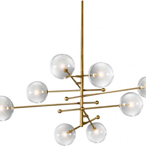 Потолочная люстра DeLight Collection Globe Mobile KG0835P-8 brass Потолочная люстра DeLight Collection Globe Mobile KG0835P-8 brass