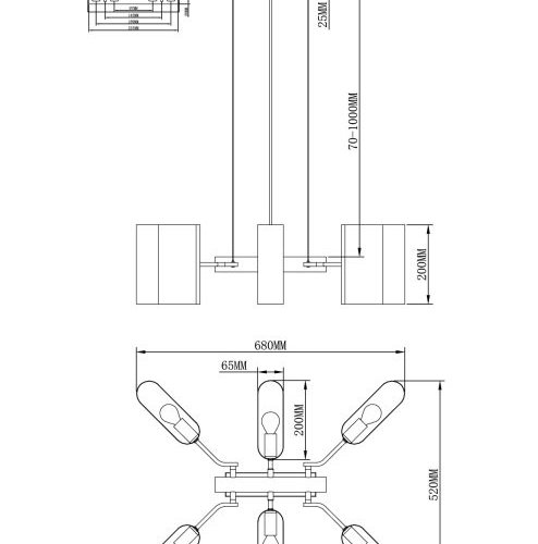 Подвесная люстра Metalicana V11813-6P Подвесная люстра Metalicana V11813-6P