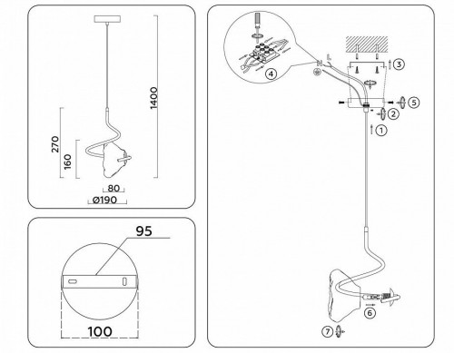 Подвесной светильник Ambrella light High Light LH15001