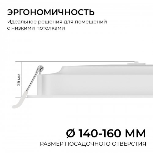 Встраиваемая светодиодная панель Apeyron 06-168