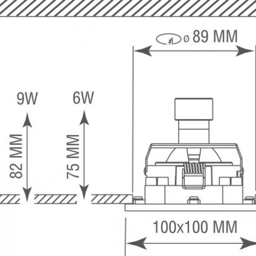 Точечный светильник Donolux Holly DL18614/01WW-SQ White/Black