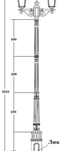 Наземный фонарь Oasis Light MUNICH 2S 79760SB E7 Bl