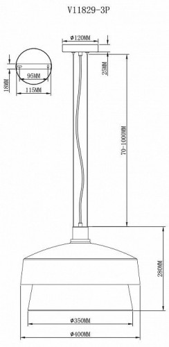 Подвесной светильник Moderli Takoma V11829-3P