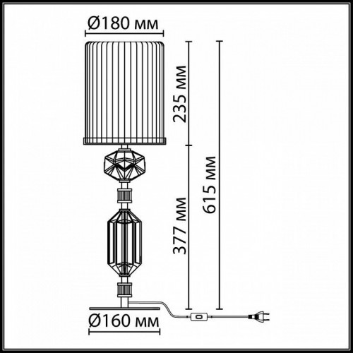 Интерьерная настольная лампа Odeon Light Terra 5414/1T