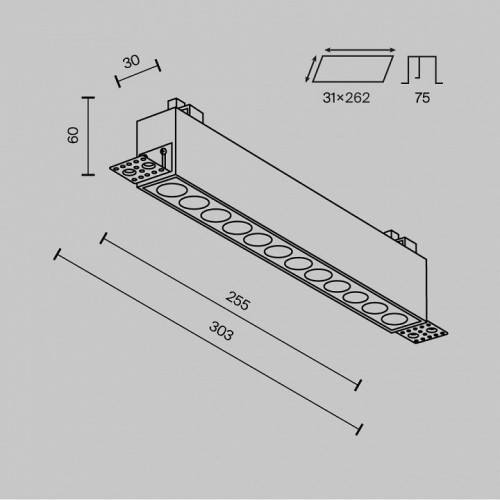 Точечный светильник Maytoni Points DL065-20W3-6K-TRS-W