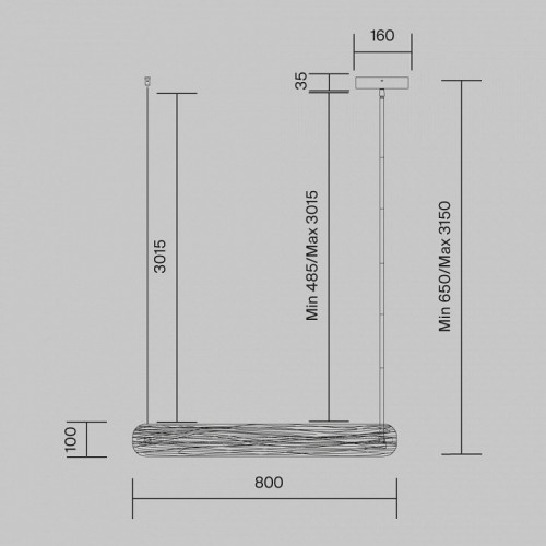 Потолочная люстра Maytoni Frostum MOD439PL-L20BSK
