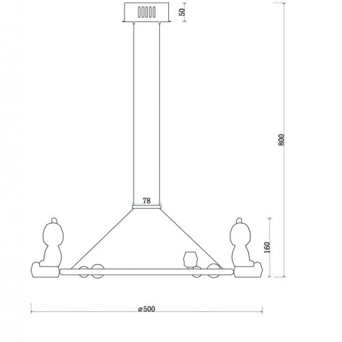 Подвесная люстра Sophie LE1077/500 BL