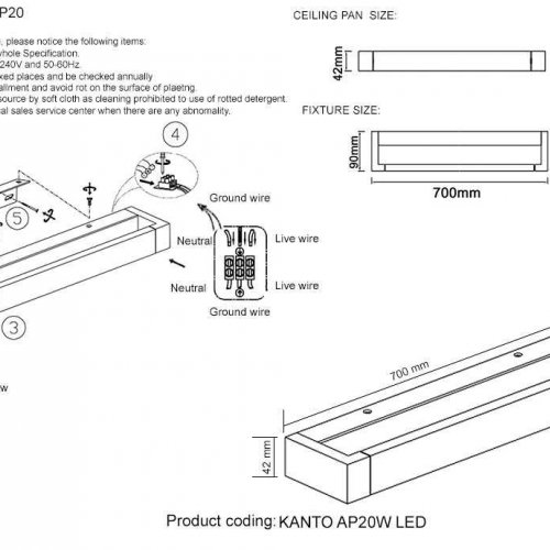 Бра Crystal Lux KANTO AP20W LED BL