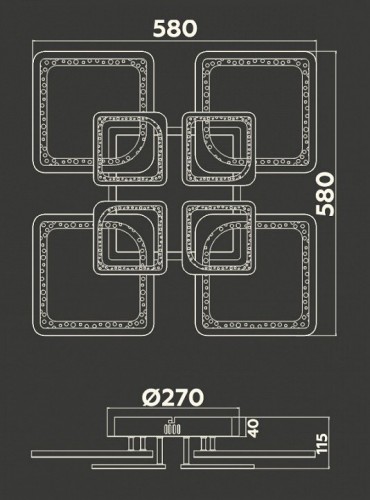 Потолочная люстра Ambrella light ACRYLICA FA4424 Потолочная люстра Ambrella light ACRYLICA FA4424