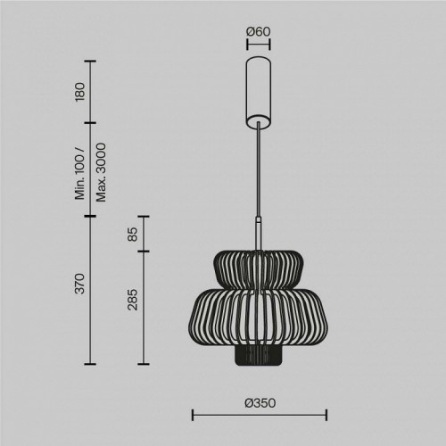 Подвесной светильник Namiki MOD465PL-L12BK1