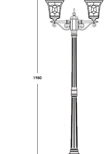 Наземный фонарь Oasis_Light VENECIA 2L 91808LA Bl