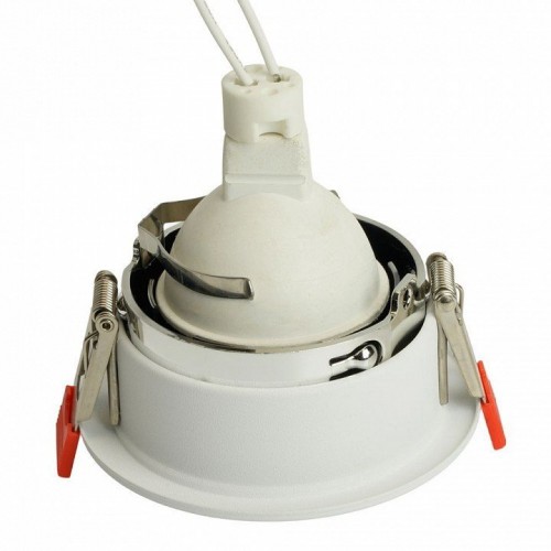 Светильник встраиваемый Feron DL3102 потолочный MR16 G5.3 белый + хром 51400 Светильник встраиваемый Feron DL3102 потолочный MR16 G5.3 белый + хром 51400