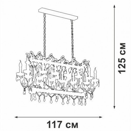Подвесная люстра Vitaluce V5814-7/14 Подвесная люстра Vitaluce V5814-7/14