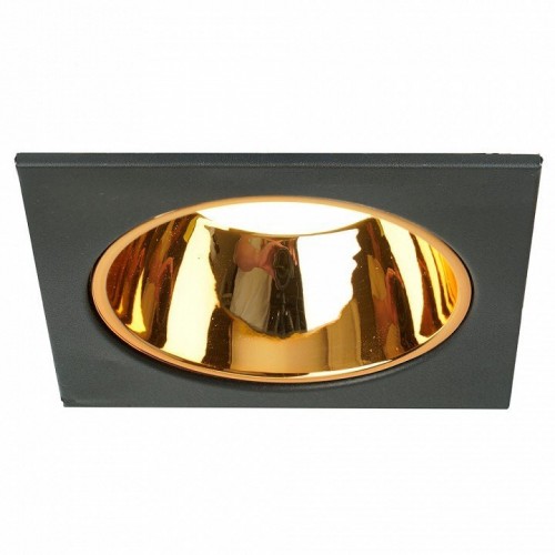 Светильник встраиваемый Feron DL3112 потолочный MR16 G5.3  черный + золото 51409