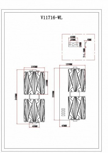Бра Moderli Prismique V11716-WL