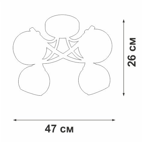 Потолочная люстра  V2564-1/4PL