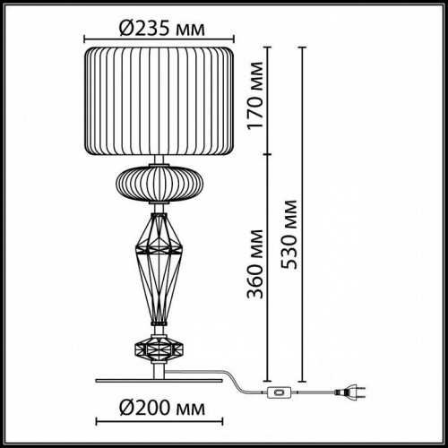 Интерьерная настольная лампа Odeon Light Terra 5414/2T