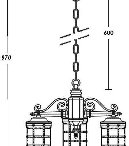 Уличный светильник подвесной Oasis Light BARSELONA 81270/3 Gw