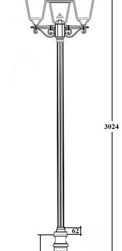 Наземный фонарь FARO-FROST L 91110fLB B2 Bl