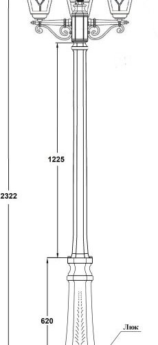 Наземный фонарь Oasis Light FARO 91109B 029 Bl