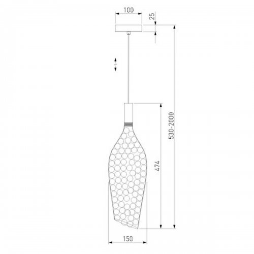 Подвесной светодиодный светильник Eurosvet Ruche 90380/1 золото Подвесной светодиодный светильник Eurosvet Ruche 90380/1 золото