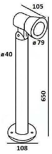 Наземный фонарь Oasis_Light TUBE 78043 R