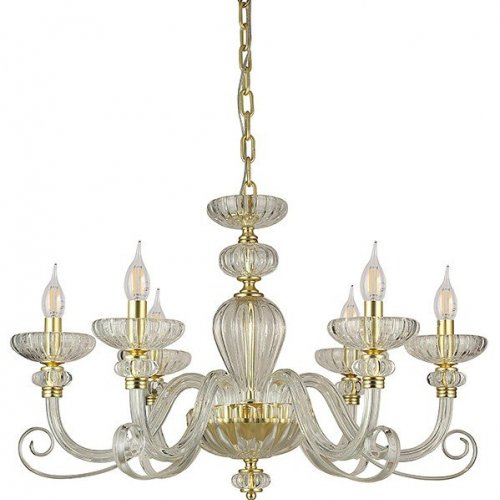Подвесная люстра Newport ANNETTE 8626/C mat.soft gold clear