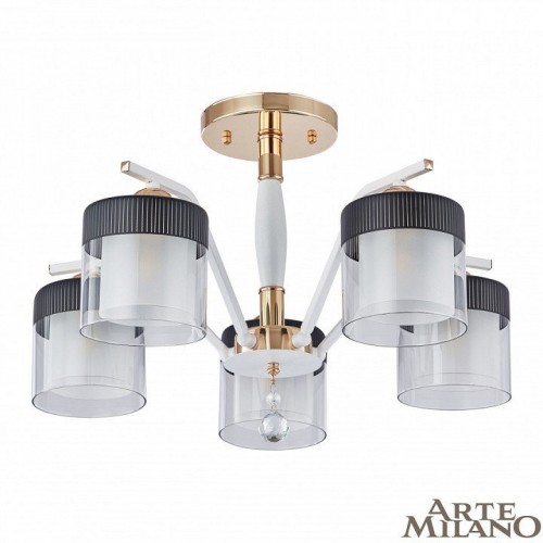 Потолочная люстра Arte Milano Napoli-2646 332646/5 FGD+WT Потолочная люстра Arte Milano Napoli-2646 332646/5 FGD+WT