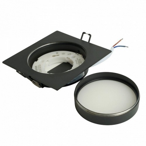 Светильник встраиваемый Feron DL506 потолочный GX53 черный круг 51357