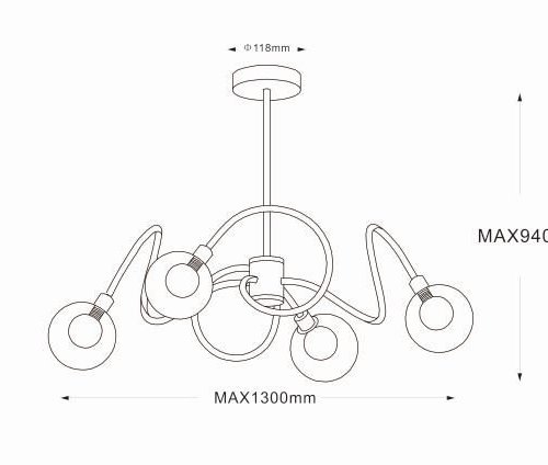 Подвесная люстра Globo Eddy 56010-4