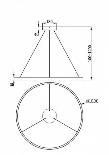 Подвесной светильник Maytoni Rim MOD058PL-L54BK Подвесной светильник Maytoni Rim MOD058PL-L54BK
