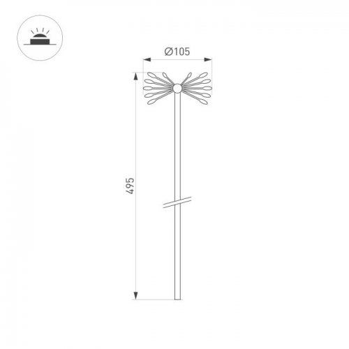 Грунтовый светильник Arlight DANDEL 050678 Грунтовый светильник Arlight DANDEL 050678