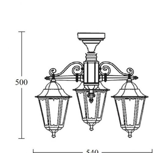 Потолочный светильник уличный Oasis Light PETERSBURG M 79870MA/3 Bl Потолочный светильник уличный Oasis Light PETERSBURG M 79870MA/3 Bl