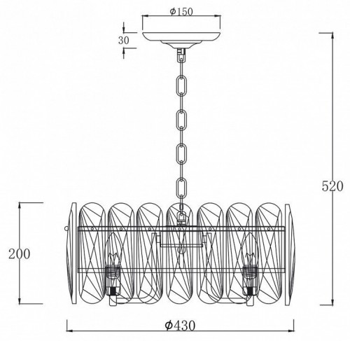 Подвесная люстра Escada Arabana 2114/6S Gold