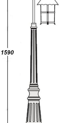 Наземный фонарь Oasis Light CAIOR 1 81511/18 Bl Наземный фонарь Oasis Light CAIOR 1 81511/18 Bl
