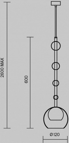 Подвесной светильник Maytoni Ros MOD227PL-01B1