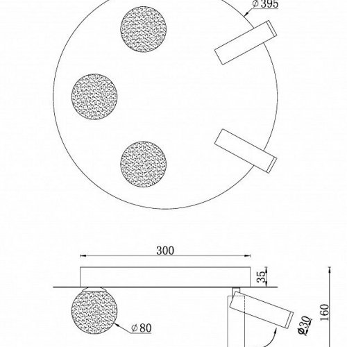 Потолочный светильник Telescope D4774-40 SWH